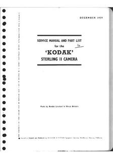 Kodak Sterling manual. Camera Instructions.